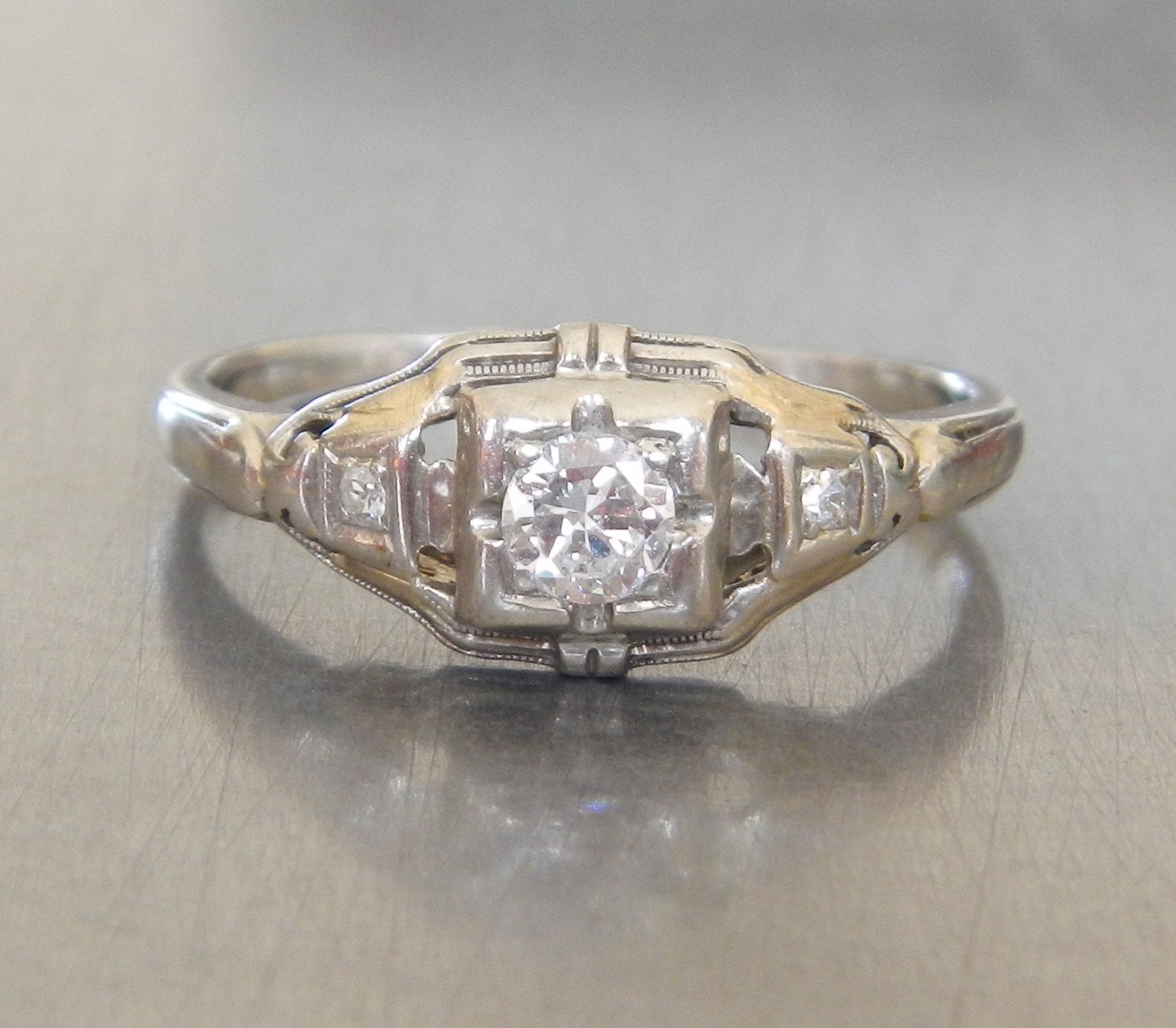 Art Deco Engagement Ring 1920s Engagement Ring Antique