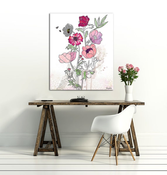 fuschia-flower-fine-art-print-large-wall-art-watercolor