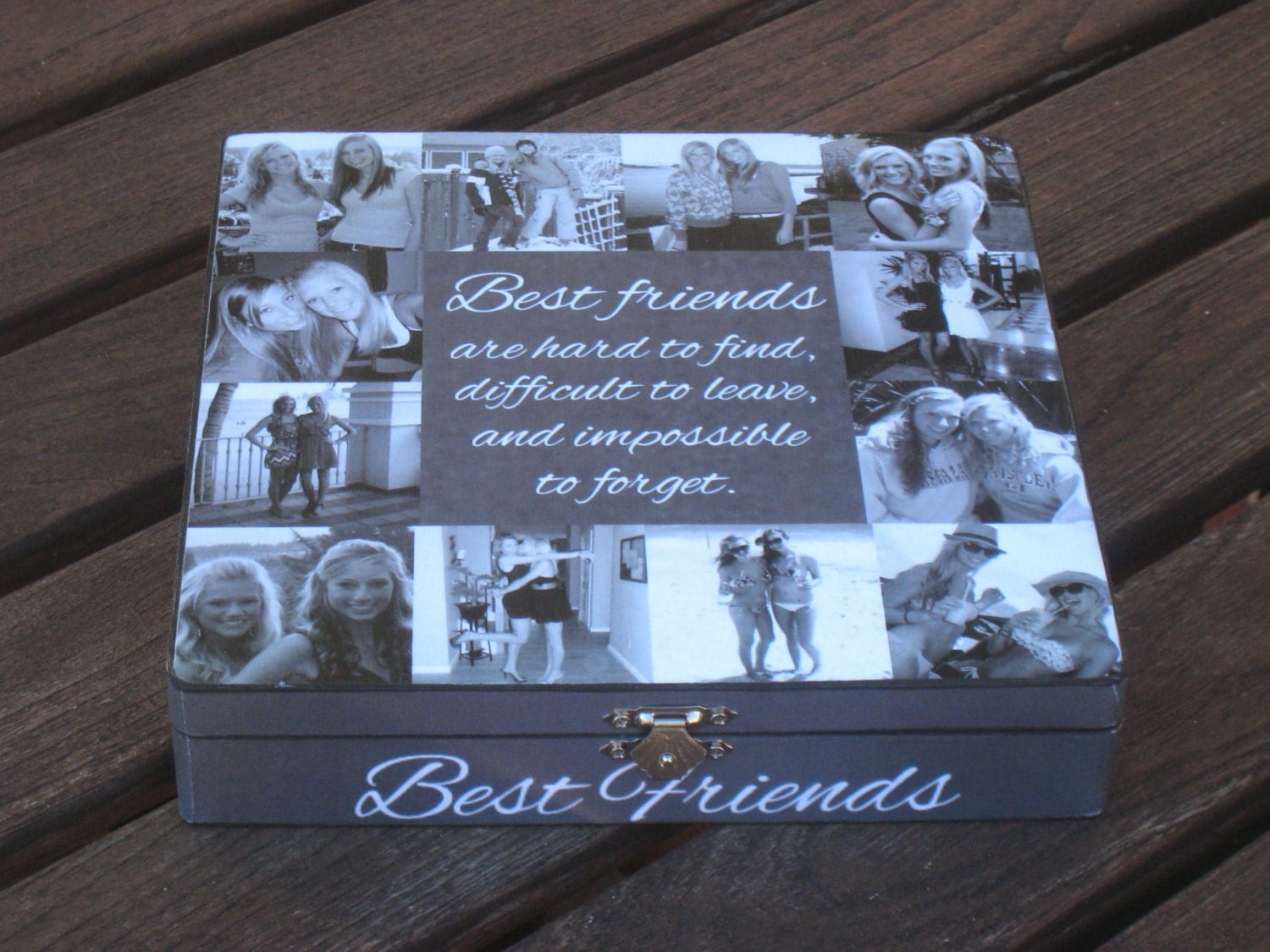 Best Friends Photo Collage Keepsake Box Unique Maid of Honor