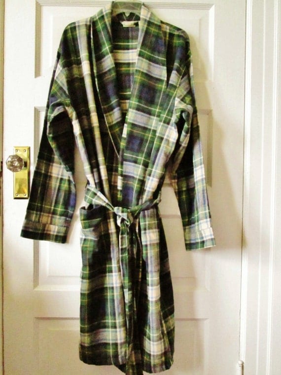MEN'S L.L.Bean Cotton Flannel Robe L