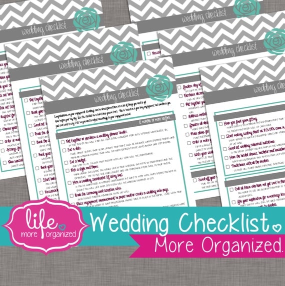 printable wedding checklist planner