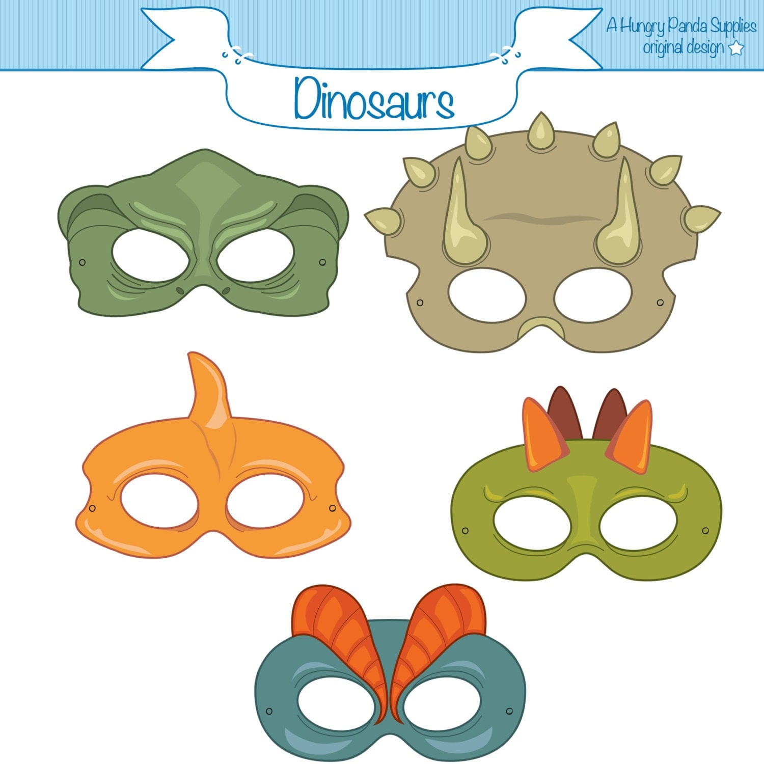 Dino Mask Template Printable Word Searches