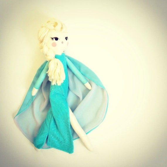 Frozen Elsa Handmade Doll MADE TO ORDER by Mend by Ruby Grace