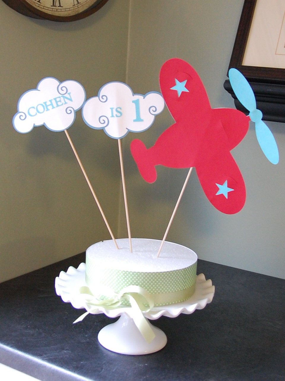 Airplane Cake Topper Airplane Birthday Decorations Smash