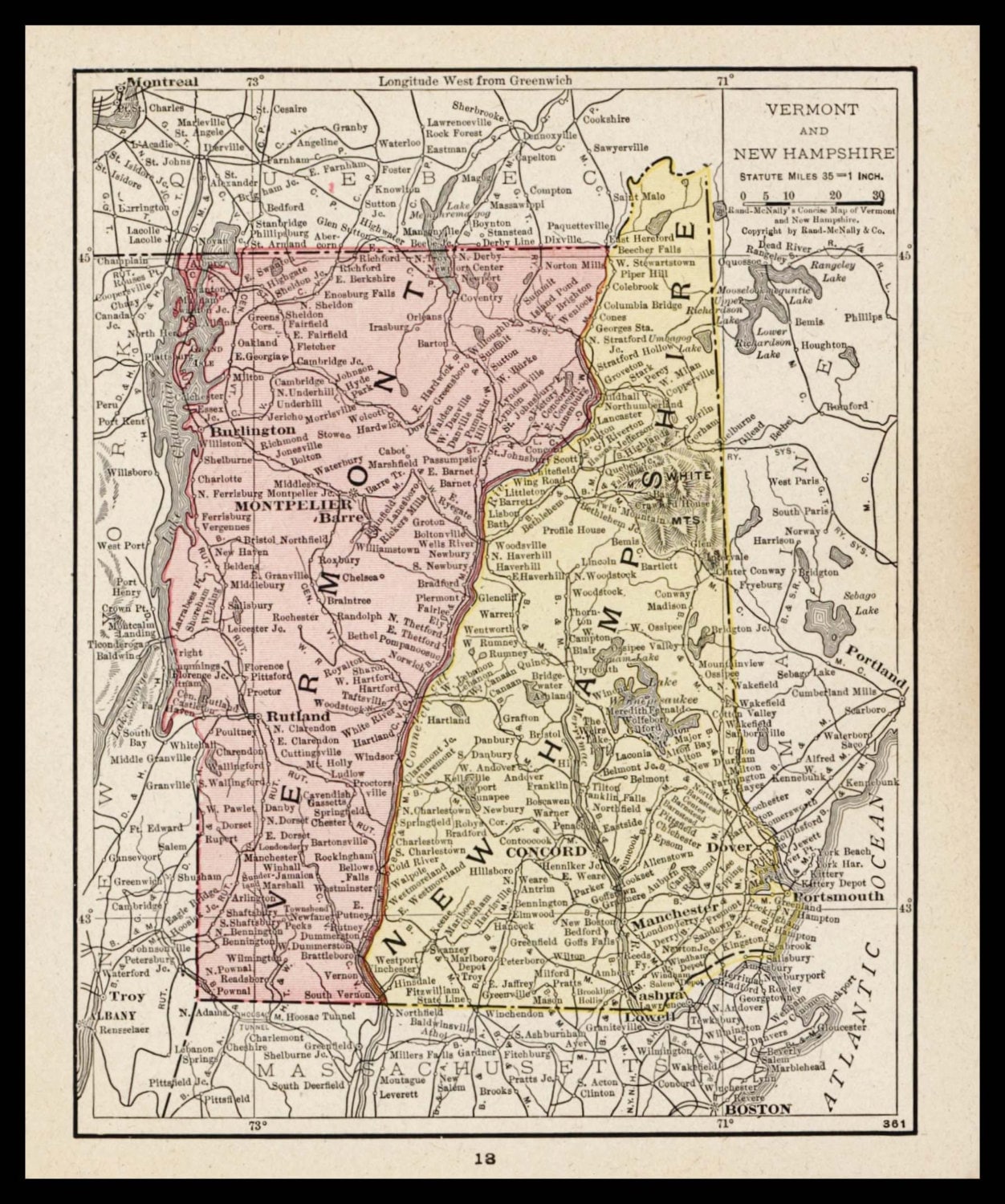 Small Vermont Map New Hampshire State Map By ParagonVintagePrints   Il Fullxfull.657554158 Tqpm 