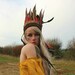 Tribal festival feather headpiece, feather headband, bohemian headpiece