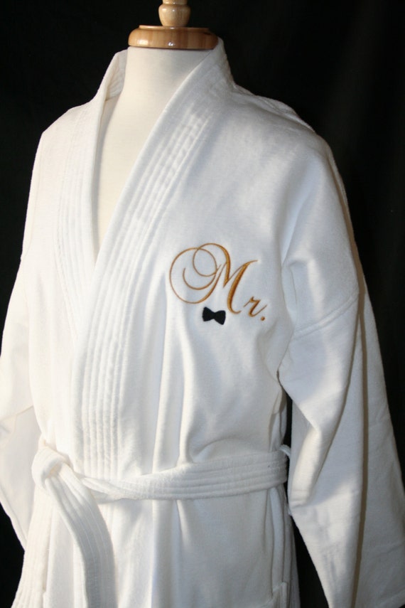 PERSONALIZED Luxury Velour Terry Hotel Robe Large Robes