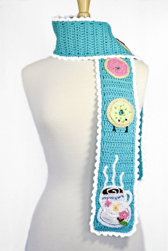Doughnut ScarfKawaii unique ScarfFood ScarfRetro
