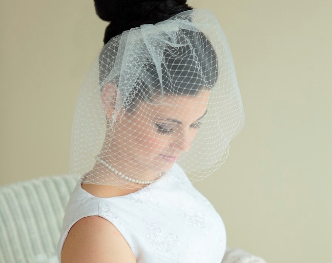 Birdcage netting with tulle, wedding veil, accessories
