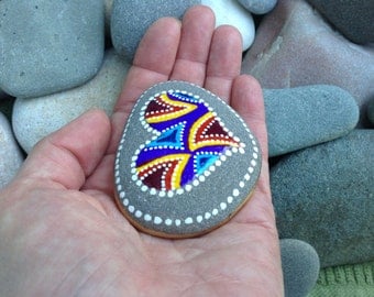 Circle of Love / painted rocks / Sandi Pike Foundas / beach stone from Cape Cod