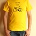 Bicycle T Shirt - I Like My Bike T Shirt - Mens Shirt - SALE size small!!!