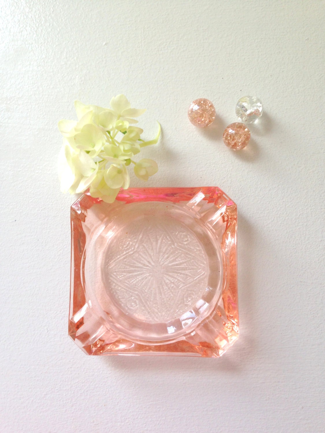 Antique Pink Depression Glass Ashtray MacBeth Evans Glass Co.