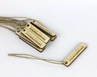 Medium 10x Custom Engraved Wooden Gift Tags/ Wish Tree/ Price Tag/ Party Tag/ Product Tags