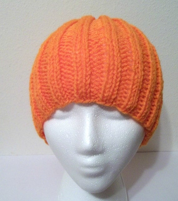 Orange Knit Hat Made to Order