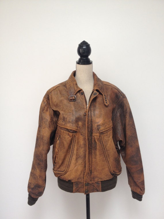 Vintage M. Julian Adventures Airborne Leather Jacket