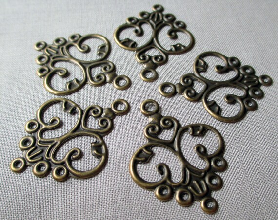filigree brass stamping findings jewelry connectors fancy