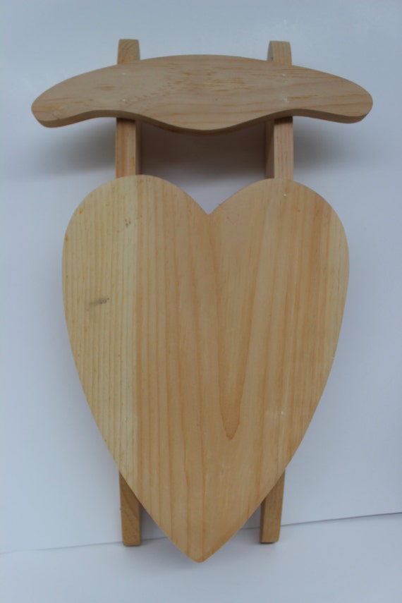 unfinished wooden heart shaped decorative sled unfinished wooden heart shaped decorative sled