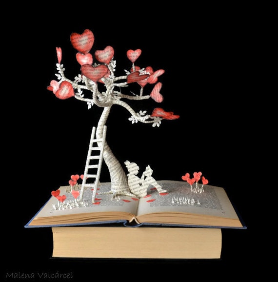 The Tree of Love Book Art Book Sculpture Altered Book