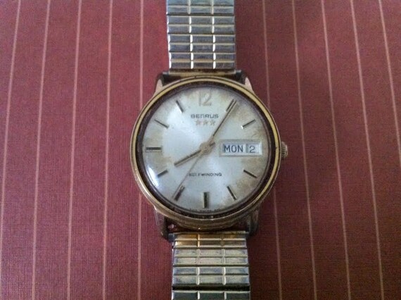 Vintage Mens Watch Benrus Three Star Self-Winding by delovelyness