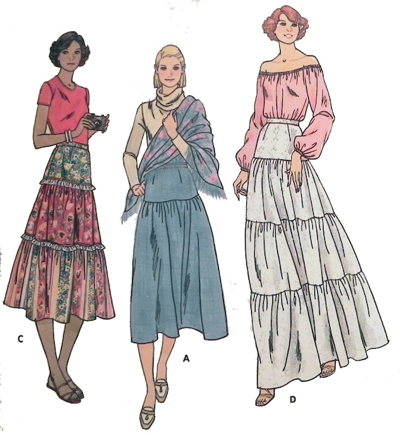 Peasant Skirt Sewing Pattern 56