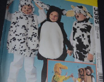 McCalls 3395 Children's Dalmation, Cow, Cat BEar Costumes Sewing Pattern - UNCUT - size 3-8
