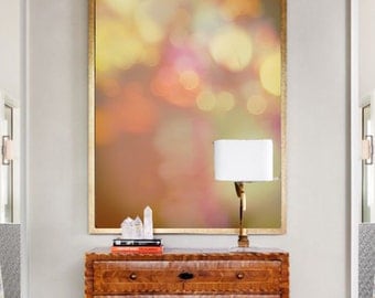Abstract Photography - lights bokeh photography brown purple orange large abstract art 24x36 16x24 30x45 large wall decor "Falling Laughter"