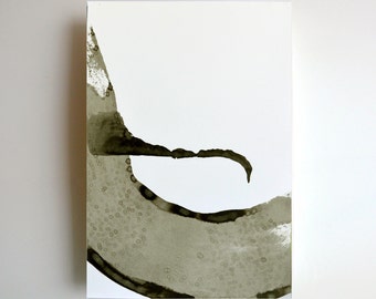 Original abstract ink drawing- Movement river fall way nature inspired wall art decor modern ink art by Cristina Ripper