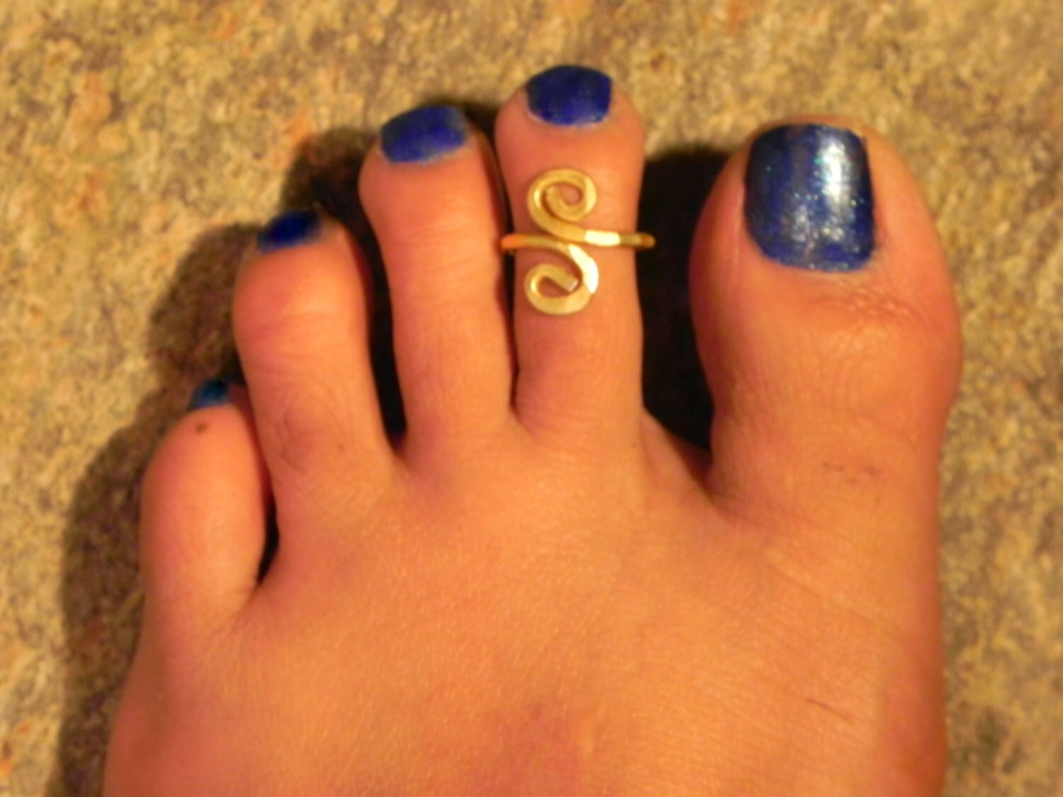 SALEHammered Gold Toe Ring Adjustable Toe pinky knuckle