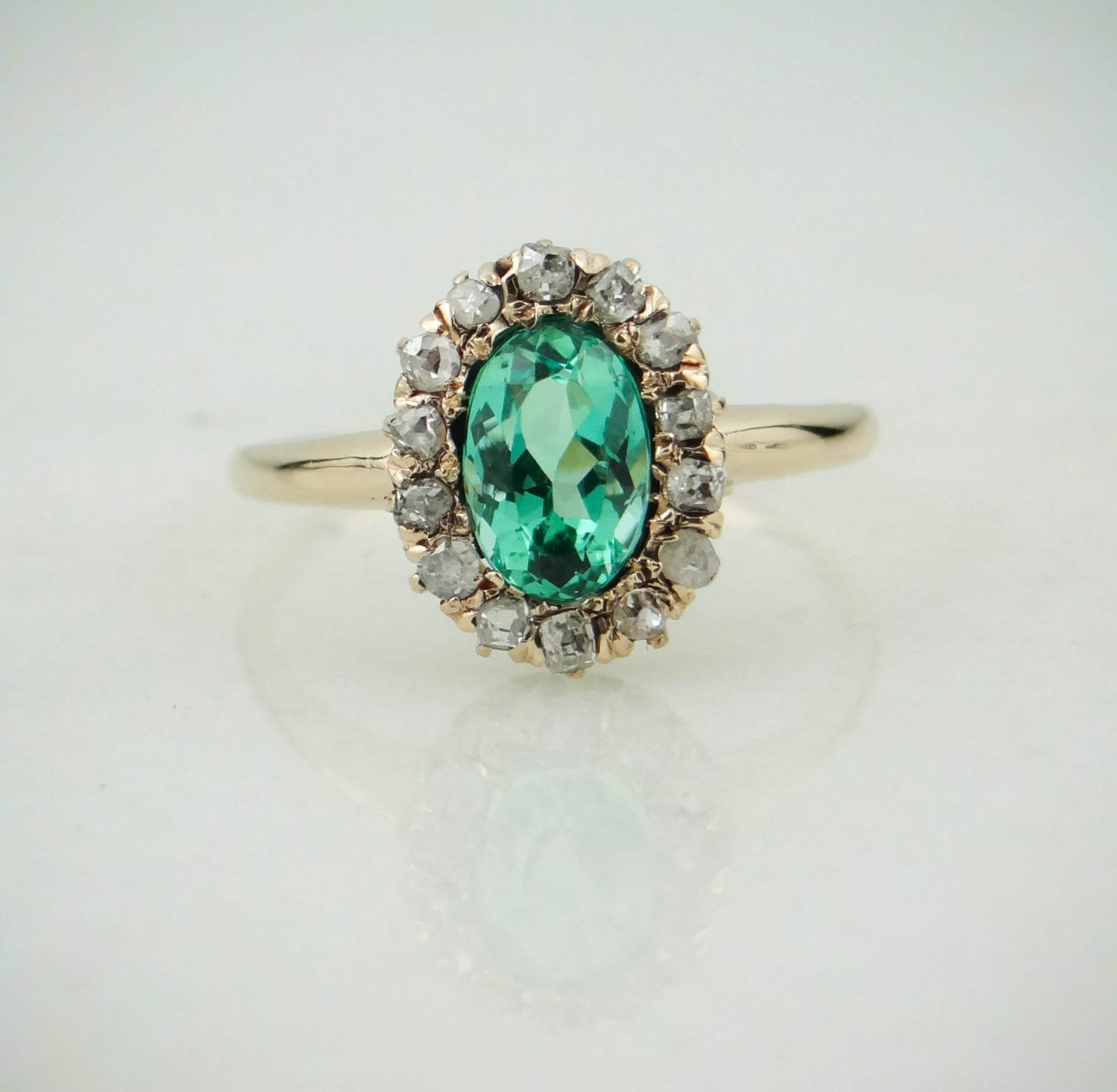 RESERVED Gorgeous Antique Ring Rose Cut Diamonds Surround a