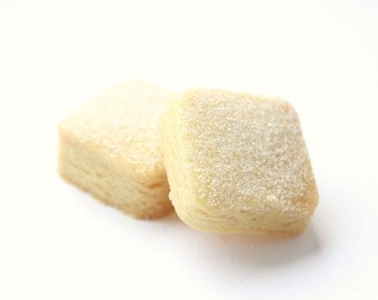 Traditional Handmade Scottish Gluten Free Vanilla Butter Mini Square Sugar Shortbread Biscuit Cookie Gift Wedding Favor Favour Easter Gift