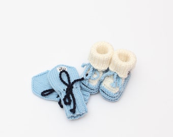 0-3 Months ready to ship. Knitted baby set, pure merino wool newborn ...