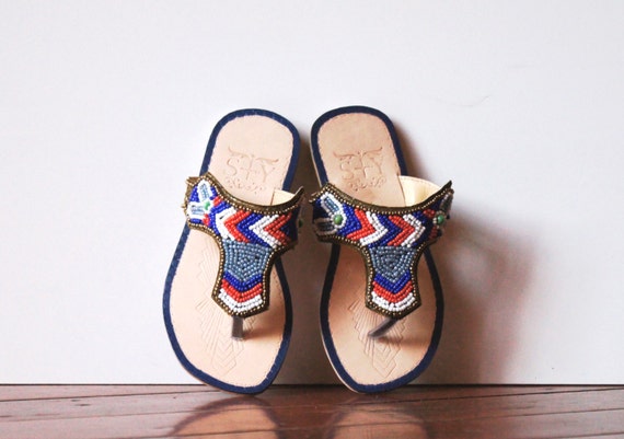 ON SALE Kids Zulu Tribal Leather Sandals handmade by SHAIZY