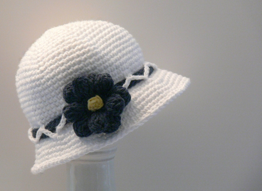 Crochet Pattern Womens Hat Sun Hat Summer Hat Flower