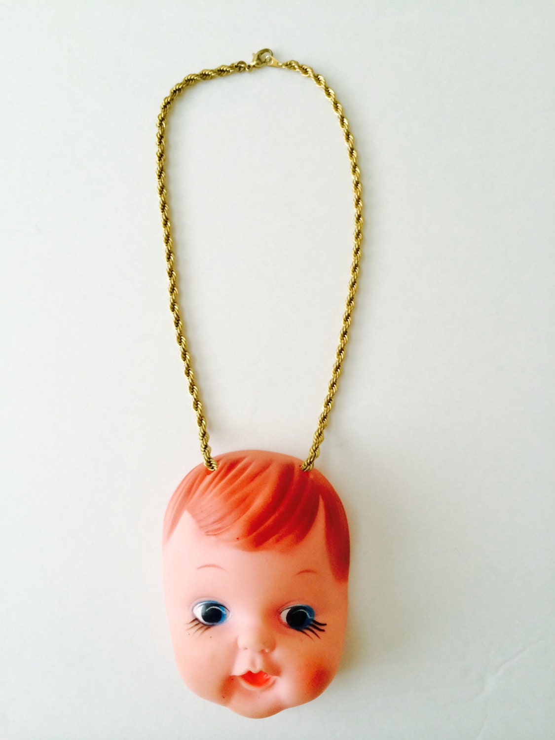 Handmade Vintage Doll Head Necklace by nostalgictripvintage
