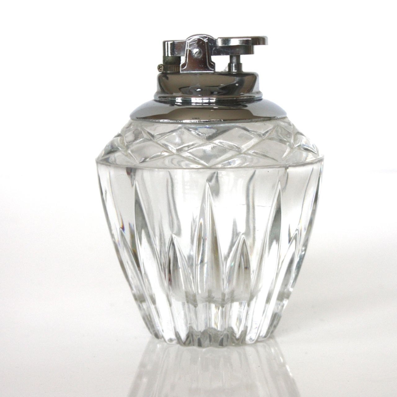 Vintage Princess House Table Lighter Crystal Faceted Hollywood Regency