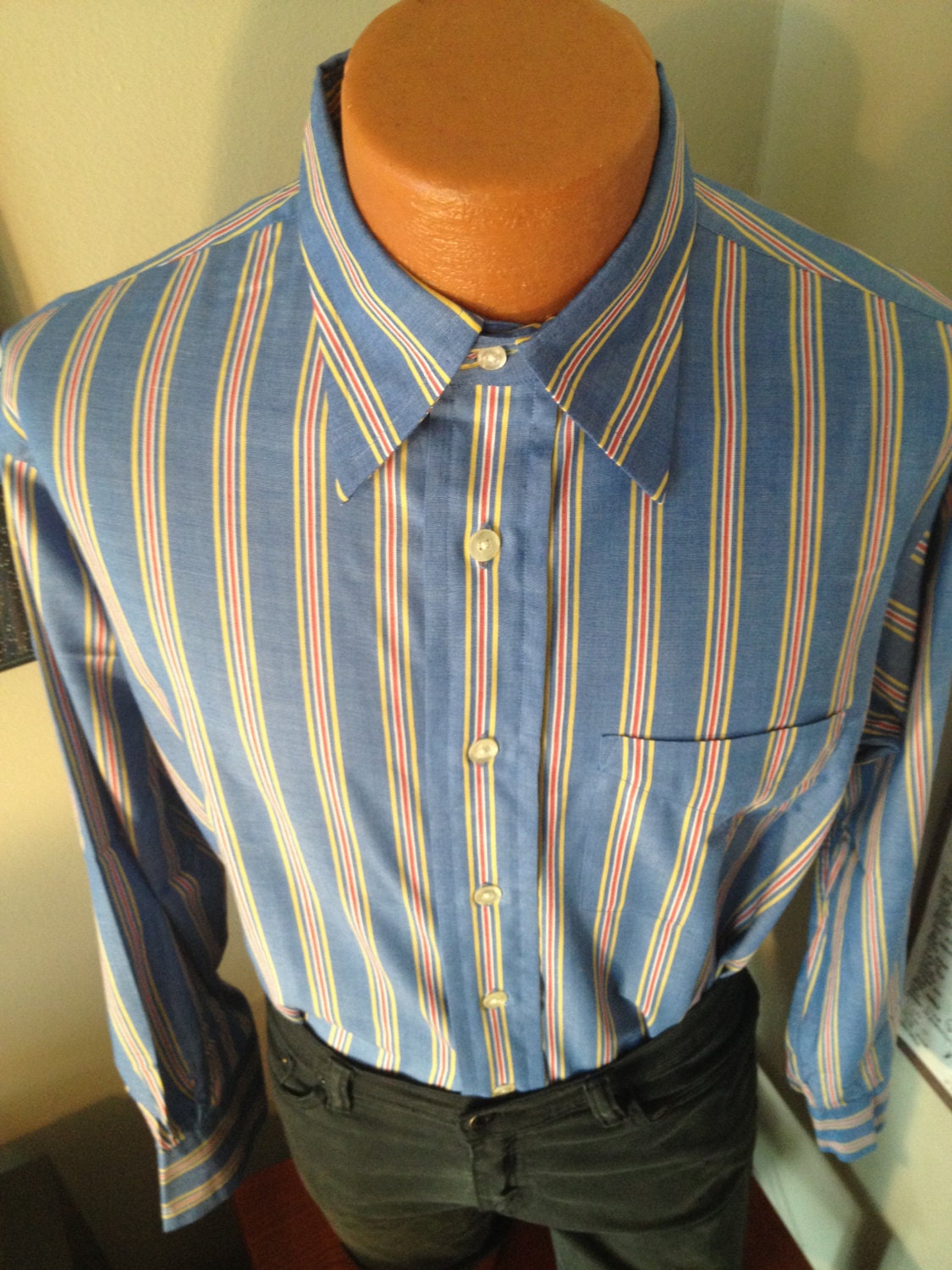 Vintage 1960's Striped Dress Shirt by Gant Shirtmakers