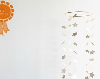 Gold Star Mobile Cream Baby Boy Mobile Baby Girl Sparkle Glitter
