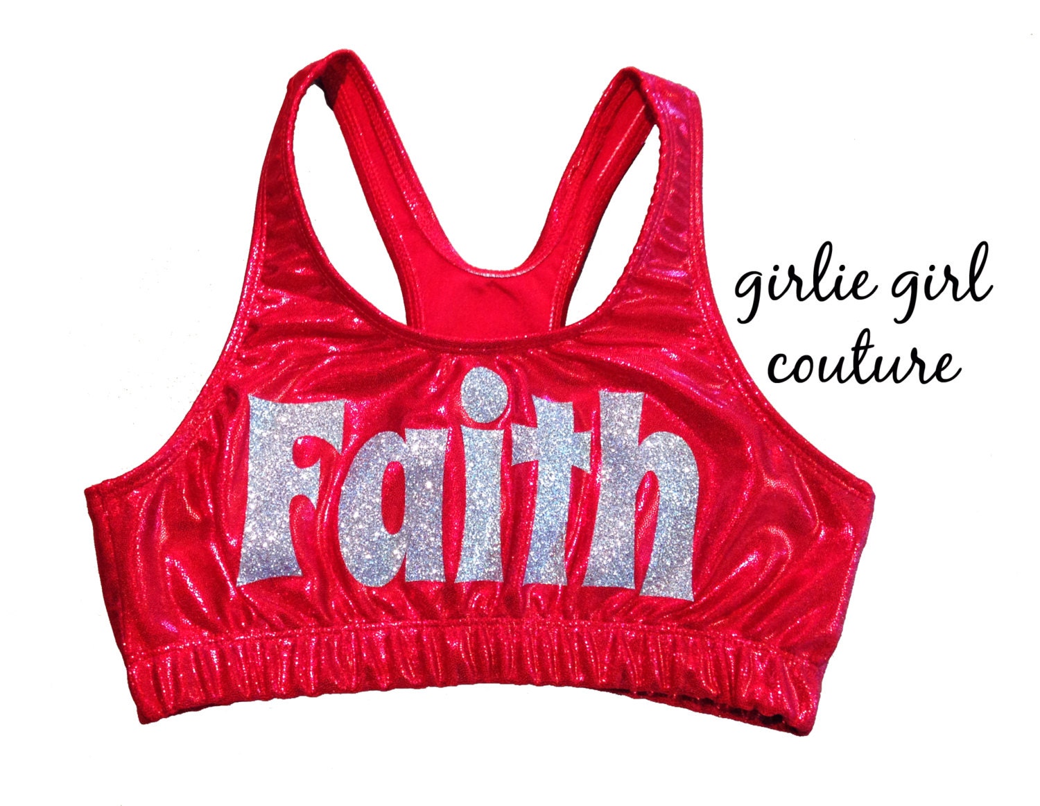 Custom Glitter And Metallic Sports Bra Multiple Colors 5837