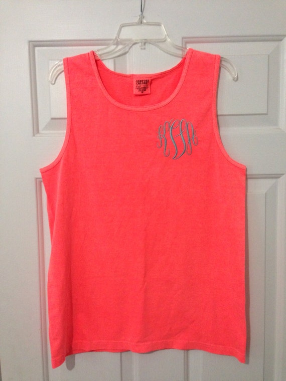 SALE - Comfort Colors Monogrammed Tank Top