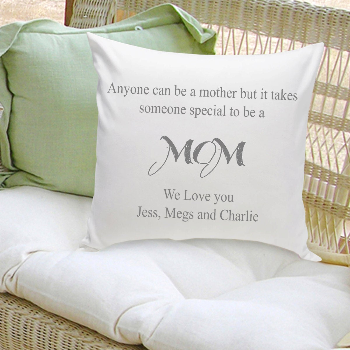 Personalized Mother's Day Throw Pillow Mother's Day