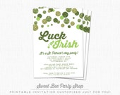 St. Patricks Day Invitation - St Paddys - St Pattys Party - 5x7 - Green - Item MP106 Il_170x135