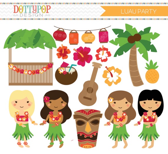 Items similar to Luau Party Digital Clipart Set on Etsy