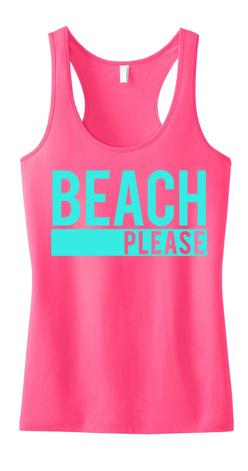 BEACH PLEASE Tank Top Beach Clothes Beach Tank Beach
