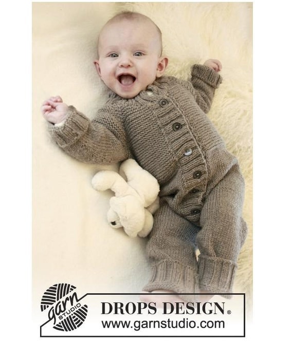 Knit Baby Jumpsuit - MERINO Baby overall