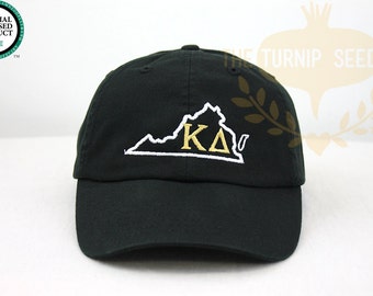Kappa Delta Virginia Sorority Baseball Cap - U.S. State Custom Hat and Embroidery.
