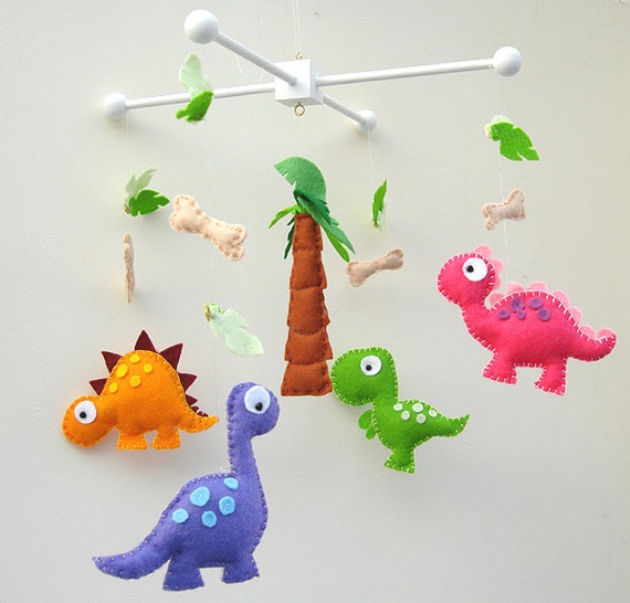 Babys Mobile Dinosaur Mobile Choose your own Colours