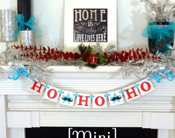 Christmas Banner - HO HO HO Sign - Merry Christmas banner - Photo Prop - Holiday Decor - Christmas Decor - Mustache Movember - Family Photos