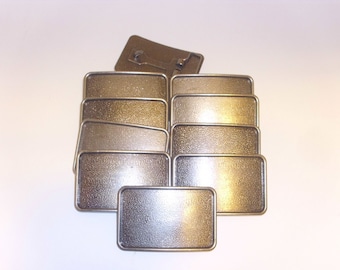 10 Belt Buckle Blanks - Antique Nickle