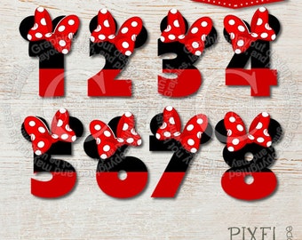 Popular items for minnie mouse number on Etsy