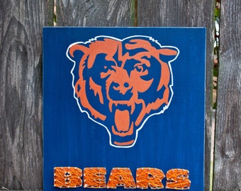 Chicago bears sign | Etsy